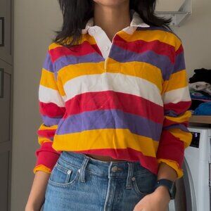 Vintage ’80s Boys Prep School Rugby Shirt | M (Fits Women’s XS–L)